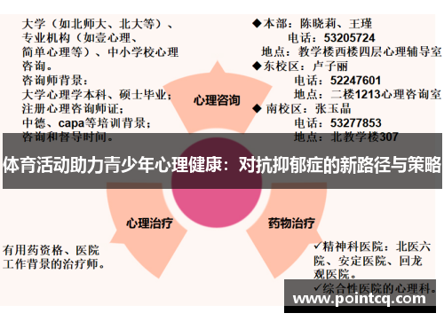 体育活动助力青少年心理健康：对抗抑郁症的新路径与策略